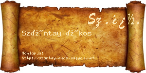 Szántay Ákos névjegykártya